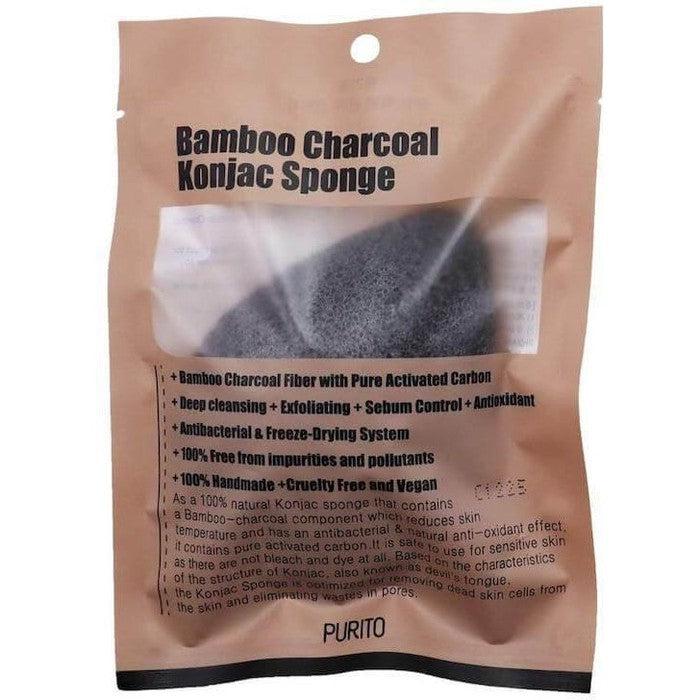 PURITO - Bamboo Charcoal Konjac Sponge